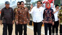 Beberapa menteri yang turut hadir di peresmian tol tersebut diantaranya Menteri PUPR Basuki Hadimuljono, Menteri Perhubungan Budi Karya Sumadi, dan Menteri BUMN Erick Thohir.