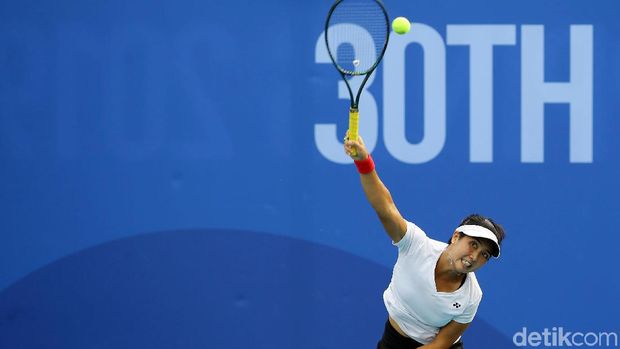Aldila Sutjiadi saat beraksi di SEA Games 2019.