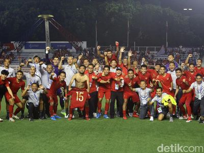 Ekspresi Kegembiraan Timnas U-22 Usai Tundukkan Myanmar