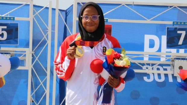 Dea Salsabila Putri atlet modern pentathlon Indonesia.