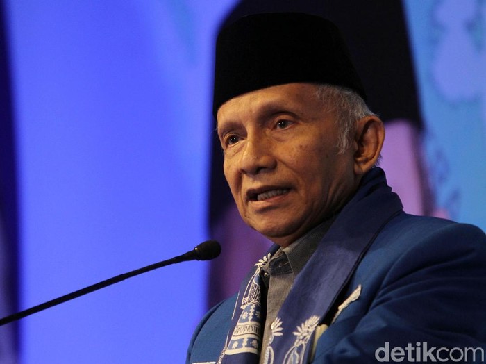 Amien Rais hadiri Rakernas PAN, Sabtu (7/12/2019).