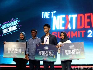 Wajah Semringah 3 Pemenang Telkomsel The NextDev Summit 2019