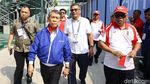 Asyiknya Menteri PUPR Saat Nonton Tenis Indonesia vs Thailand