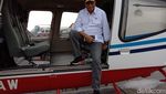 Gaya Menhub Pantau Kesiapan Mudik Pakai Helikopter