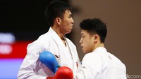 egini aksi Rifki (merah) saat membawa nama Indonesia di ajang SEA Games 2019 di Filipina.
