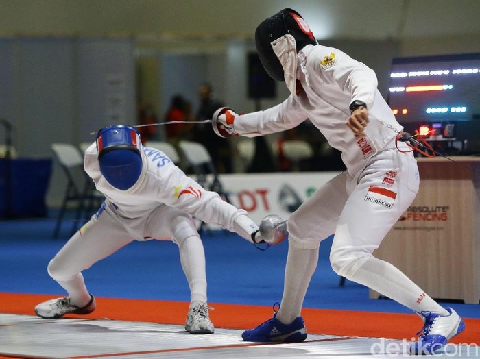Tim anggar beregu putra Indonesia sukses meraih medali perunggu dari kelas Epee.