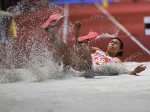 Maria Londa Tambah Emas Indonesia dari Lompat Jauh