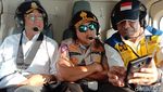 Gaya Menhub Pantau Kesiapan Mudik Pakai Helikopter