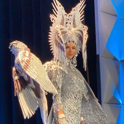 Miss Philippines Gazini Ganados yang memenangkan Kostum Nasional Terbaik di Miss Universe. Foto: Instagram Miss Philippines Gazini Ganados yang memenangkan Kostum Nasional Terbaik di Miss Universe. Foto: Instagram