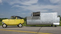 Dibuat pada tahun 1949, Aerocar adalah kendaraan legal di jalan dan bersertifikat FAA. Hanya 5 dari model ini yang pernah dibuat dan salah satunya dilelang pada bulan Januari 2020. Foto: Istimewa