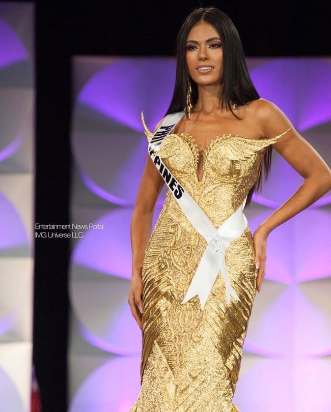 Dalam keterangan yang ditulisnya di Instagram, Gazini mengatakan bahwa kostumnya merupakan buatan desainer Cary Santiago. Kostum tersebut memang terinspirasi dari burung elang Filipina yang termasuk salah satu burung terlangka di dunia. Kostum burung elang tersebut menurutnya melambangkan kekuatan dan cinta dari rakyat Filipina. Foto: Instagram