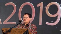 Direktur Utama PT Penjaminan Infrastruktur Indonesia (Persero) M. Wahid Sutopo memberikan sambutan usai menerima panghargaan bergengsi tingkat ASEAN tersebut. Foto: dok. PII
