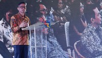 Direktur Utama PT Bank Tabungan Negara (Persero) Tbk Pahala N. Mansury memberikan sambutan dalam perayaan HUT KPR BTN ke-43. Foto: dok. Bank BTN