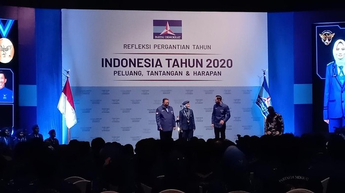 AHY di acara wisuda akademi Demokrat (Gibran Maulana-detikcom)