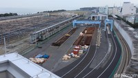 Pihak Tokyo Metro bahkan juga punya depo seluas ini di belakang kantor pelatihannya (Randy/detikcom)