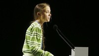Belum lama ini, Greta Thunberg hadir dalam Konferensi Perubahan Iklim COP25 di Madrid, Spanyol. Di konferensi itu, Greta dengan lantang menyerukan agar para pemimpin dunia untuk mulai mengambil langkah nyata demi mengendalikan perubahan iklim. Paul White/AP Photo.