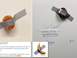 Selain Pisang Dilakban, 5 Karya Seni Makanan Ini Juga Dilakban di Dinding