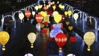 Begini penampakan dekorasi lampu warna-warni jelang Natal dan tahun baru di Korea Selatan.