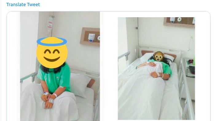 foto prank masuk rumah sakit