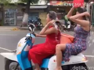 2 Wanita yang Kendarai Motor Sambil Keramas Mangkir, Ini Upaya Polisi