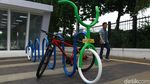 Parkir Sepeda Mejeng di Sepanjang Stasiun MRT Sudirman