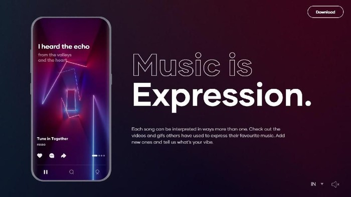 Layanan streaming musik Resso. Foto: Screenshoot Layanan streaming musik Resso. Foto: Screenshoot