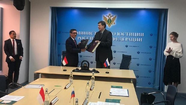 Kemenkum HAM Jalin Kerja Sama Perjanjian Bantuan Hukum dengan Rusia
