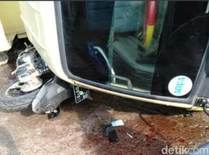 Tak Kuat Menanjak, Dump Truk Terguling Tewaskan Pemotor di Cianjur