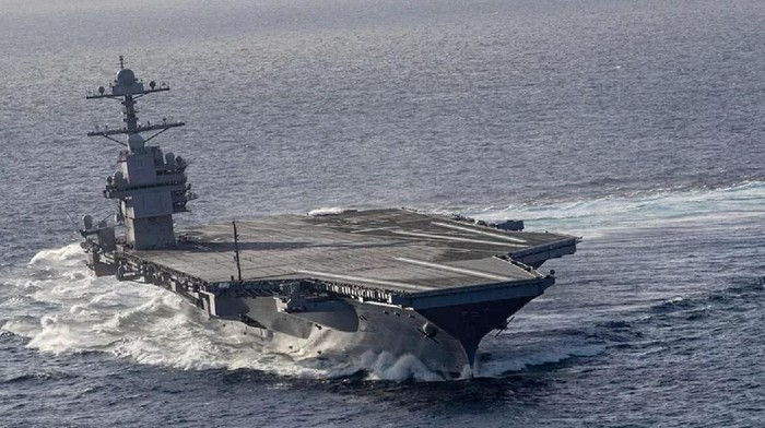 AS memamerkan USS Gerald R. Ford, kapal induk yang paling mahal dalam sejarah dan tentunya berbahaya.