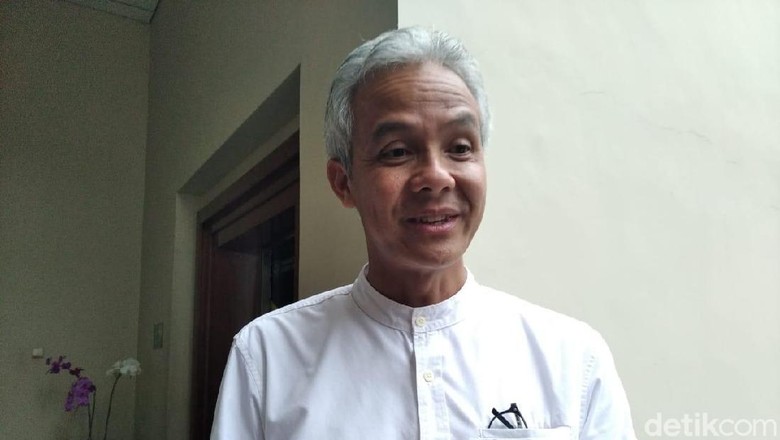 Ganjar Pranowo di UGM. Ganjar Pranowo usai melantik pengurus dan dewan Kagama di UGM, Sabtu (14/12/2019).