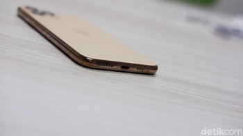 Bagian bawah hanya terdapat port lightning dan speaker. Foto: Adi Fida Rahman/detikINET