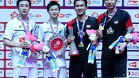 Ini adalah satu-satunya gelar yang diraih Indonesia di BWF World Tour Finals 2019. Istimewa/PBSI.