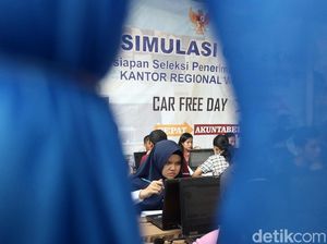 Ramai! Begini Suasana Simulasi Test CPNS Berbasis CAT di Monas
