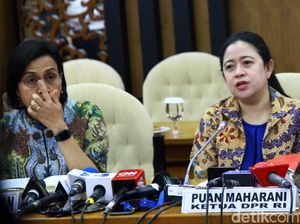 Sri Mulyani Rapat Konsultasi dengan Pimpinan DPR