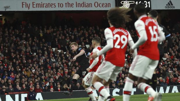 De Bruyne Cemerlang, City Hantam Arsenal 3-0