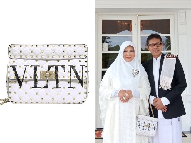 Masih dari Valentino, Nevi Zuariana yang mengklaim sebagai kader terbaik PKS itu memiliki Medium Rockstud Spike.it Vltn Bag. Harga tas segiempat itu 1.900 euro atau hampir Rp 30 juta. (Foto: Instagram/@nevizuariana)