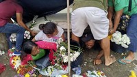 Tiga orang warga sedang dievakuasi dari reruntuhan bangunan di Filipina. Mereka tertimpa bangunan usai gempa mengguncang Filipina, Minggu (15/12/2019). AP Photo/John Angelo Jomao-as.