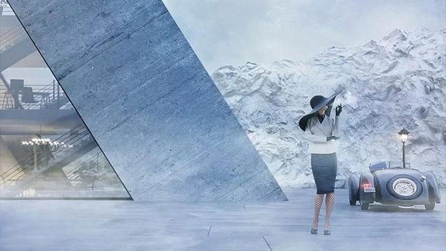 Rumah tersebut digambarkan berdiri di atas dataran es dengan latar hutan belantara. Seolah rumah Adidas ini berfungsi sebagai vila kala musim dingin. (Foto: Dok. Warmhouse)