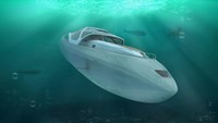 Sedangkan di bawah laut, kapal bisa berlayar dengan kecepatan 13 knot dengan maksimal kedalaman 300 m. (Elena Nappi/CNN)