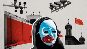 Karikatur keren menggambarkan aksi menentang kamp (Twitter)