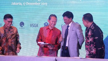 Kominfo hari ini menandatangani nota kesepahaman dengan 88 perguruan tinggi di Indonesia untuk menjadi mitra program Digital Talent Scholarship, program pemerintah untuk menyediakan tenaga dalam bida teknologi informatika. Pool/Kominfo.