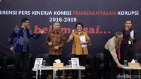 Kemudian fungsi penindakan yang paling menyita perhatian publik turut disampaikan KPK. Tercatat dalam 4 tahun terakhir, KPK melakukan 498 penyelidikan, 539 penyidikan, 433 penuntutan, 286 inkrah, dan 383 eksekusi.