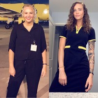 Charity Nelms telah berjuang untuk menurunkan berat badannya. Saat pertama kali mulai bekerja sebagai pramugari, berat badan Charity lepas kendali. Wanita Amerika dari Michigan ini melawan beberapa gangguan makan, termasuk bulimia dan anoreksia. Hal ini menyebabkan Charity terus menerus menumpuk makanan pesawat dan makanan ringan di perutnya ketika ia bekerja. Foto: Instagram