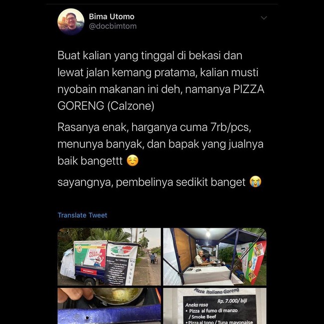 Semangat Bapak Tua Penjual Pizza Goreng di Bekasi Ini Banjir Pujian Netizen Semangat Bapak Tua Penjual Pizza Goreng di Bekasi Ini Banjir Pujian Netizen