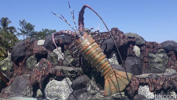 Ada Lobster Jumbo Bisa Diajak Foto-foto di Pangandaran