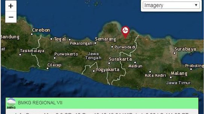 Gempa Darat M 2,9 Terjadi di Rembang