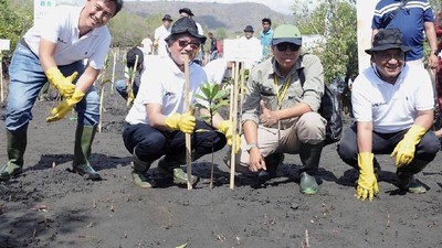 Tanam Mangrove Bukti Bakti Bagi Negeri