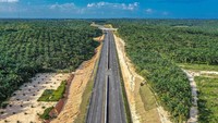 Menurut Menteri PUPR Basuki Hadimuljono menargetkan tol Pekanbaru-Dumai yang sedang dalam uji laik fungsi, siap dioperasikan Juni ini.Foto: Dok. PT Hutama Karya (Persero)