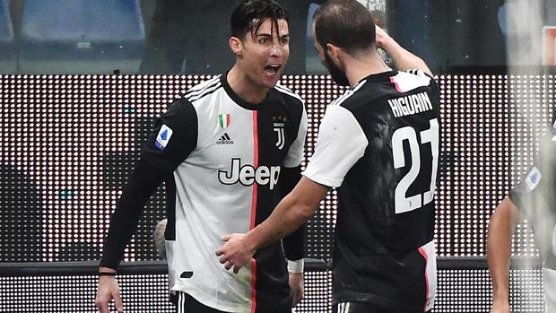 Ronaldo membawa Juventus menang 2-1 atas Sampdoria. (