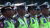 Korps Lalu Lintas Kepolisian RI juga mengikuti Apel Operasi Lilin Jaya 2019.